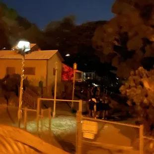 private road view at the haunted plantation homes