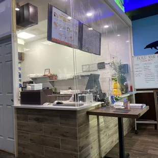 the inside of a restaurant