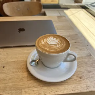 Cappuccino w/ house-made vanilla syrup.
