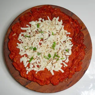 kimchi pancake with cheese