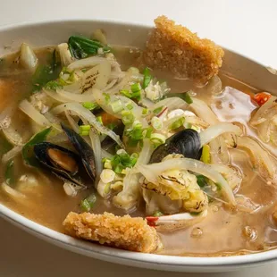 seafood scorched rice soup
