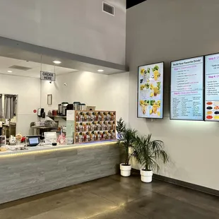 Counter and menu