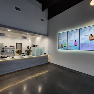 the inside of a coffee shop