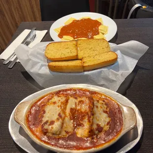 Lasagna and ravioli/spaghetti combination