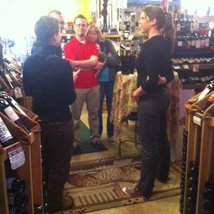 Conducting a mead tasting to  share a local Columbus original