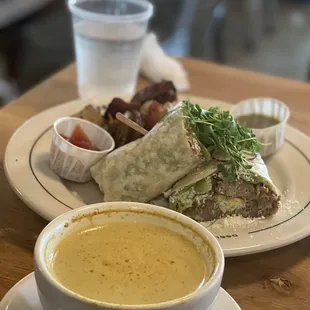 Carnitas Burrito &amp; Goldenrod Coffee