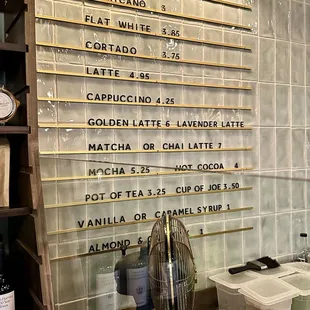 Coffee menu. Haute Cakes Cafe is featured on my international website at classicbitesandbrews.com