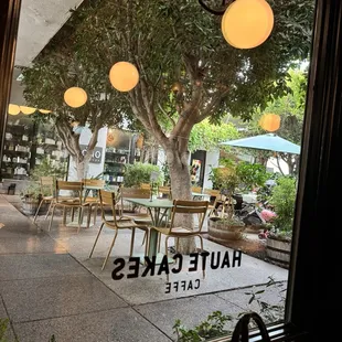 View of outside seating