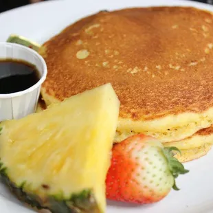 Blueberry cornmeal pancakes! Love the texture of these.