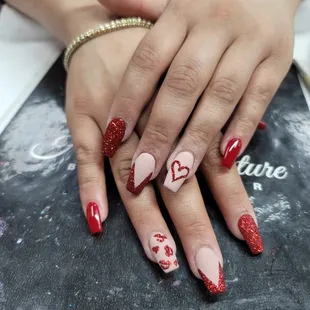 Valentines nails