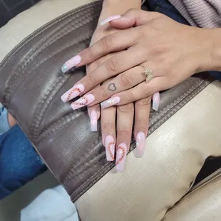 Valentines nails design