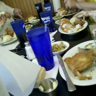 people eating at a restaurant