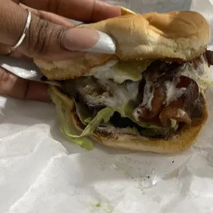 Avocado Ranch Burger Combo + bacon