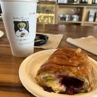 Cherry Cheese Danish &amp; Coffee