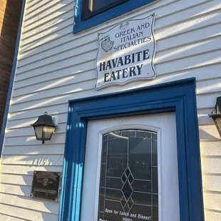 a sign on the door