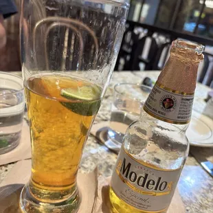 Modelo Especial beer was light and tasty... normally a dark beer person.