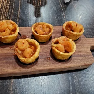 Tostones with shrimp