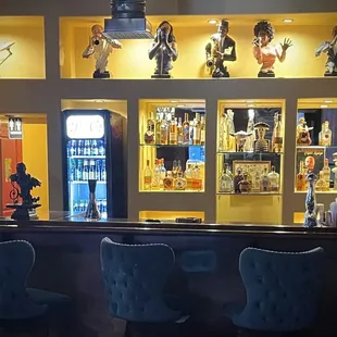 Bar area inside the cigar lounge