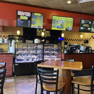 the interior of the restaurant