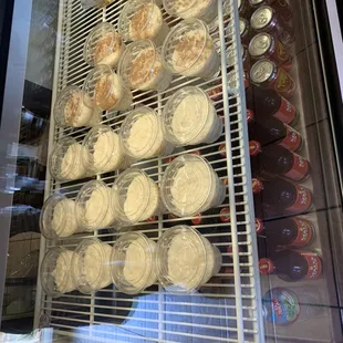 a display of baked goods