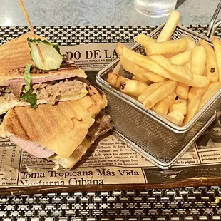 Cuban Sandwich~I'm not big on fries but the sandwich itself was very good. I will say that honey mustard is the way to go with this one.