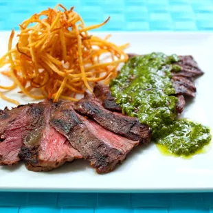 Chimichurri Skirt Steak (Grilled Marinated Skirt Steak, Latin Pesto)