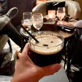 Espresso martini? Could not finish, tasted like it was made with mostly fireball or some kind of hot cinnamon drink.
