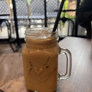 Iced Pistachio Oat Milk Latte