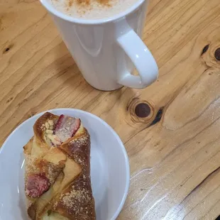 Strawberry cheese Danish and apple cinnamon Chia