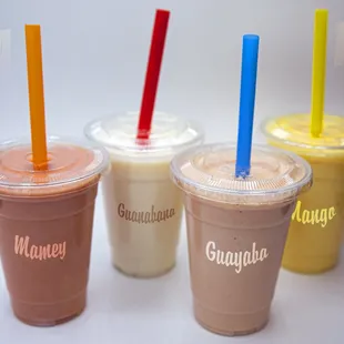 Batidos de Frutas, Mango, Mamey, Guanabana, Guayaba, Milkshakes
