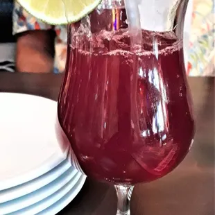 They offer both red and white Sangria.