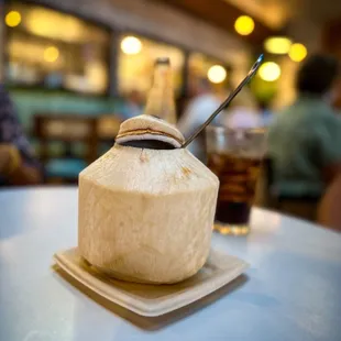 fresh coconut drink