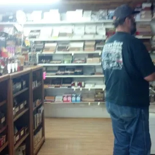 Nicely stocked humidor.