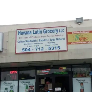 the front of the store