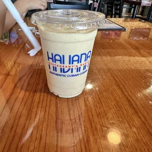Mango with condensed milk shake