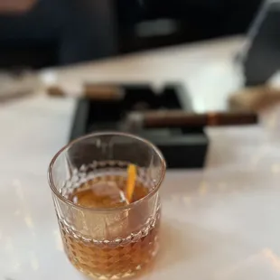 Amazing Manhattan drink... lovely ambiance... and even better hospitality.