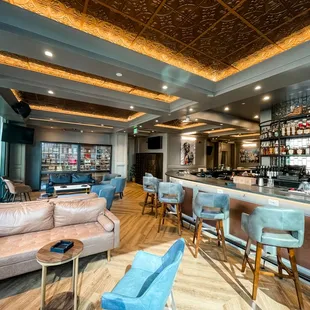the bar and lounge area