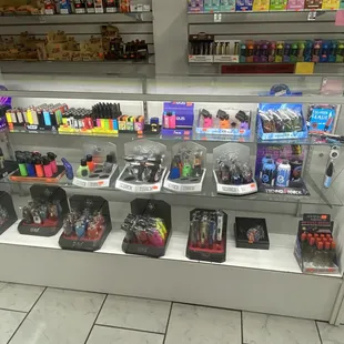 a display of various items in a store