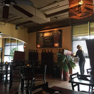 The specials menu at the entrance.