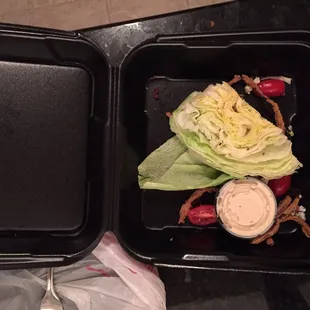 Wedge salad to go...pathetic