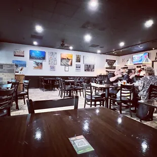 people sitting at tables