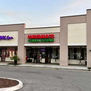the front of the restaurant