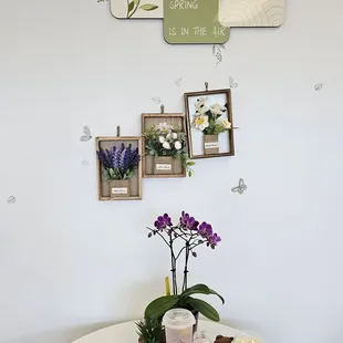 Detailed decor! (Guava Refresher and Mango Rice Yogurt drink)