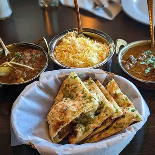 Curries and naan