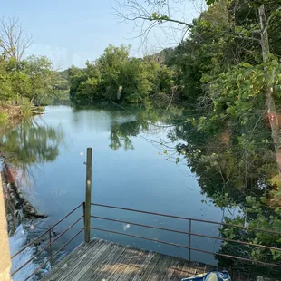 Outdoor patio overlooking the river.