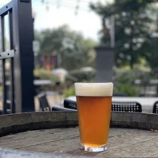 Beer on outside patio