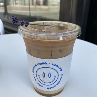 Lavender honey latte