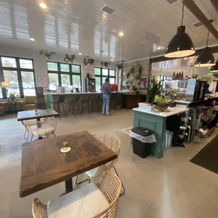 Bar seating. I see space for mom's with kids.