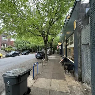 outside