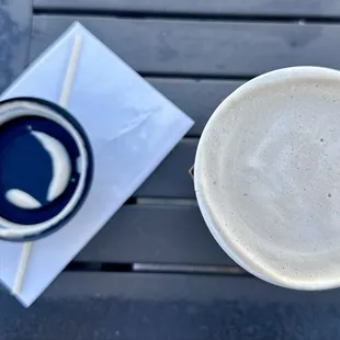The Love Potion Hot Latte with the lid off